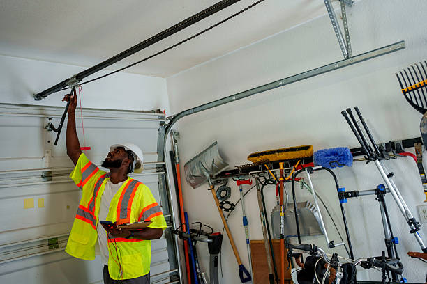 Professional Garage Door Panel Replacement technician working in Pigeon, MI